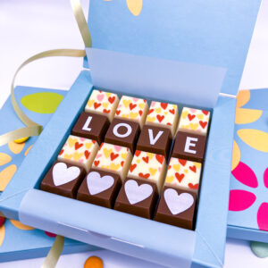 Personalised Message Love And Hearts Chocolates