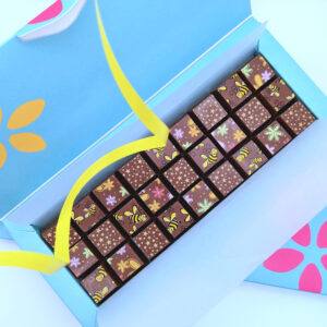 Box Of Chocolates With Bees And Flowers Decorations