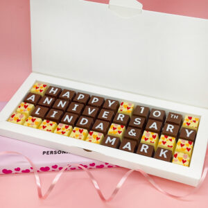 Personalised Happy Anniversary Chocolate Box