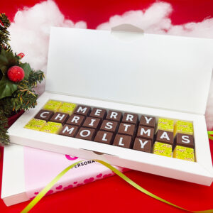 Personalised Merry Christmas Chocolate Box - Medium