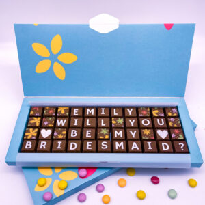Personalised Be My Bridesmaid Chocolate Gift